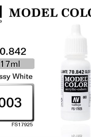 Vallejo 70842 18 ml. (3) Gloss White-Matt