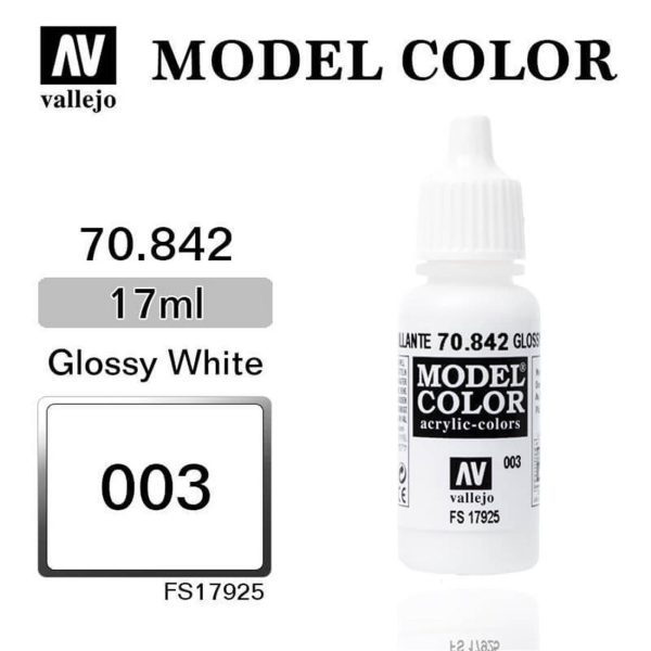 Vallejo 70842 18 ml. (3) Gloss White-Matt