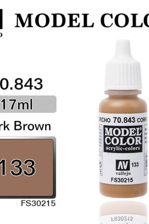 Vallejo 70843 18 ml. (133) Cork Brown-Matt