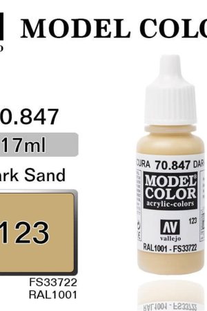 Vallejo 70847 18 ml. (123) Dark Sand-Matt