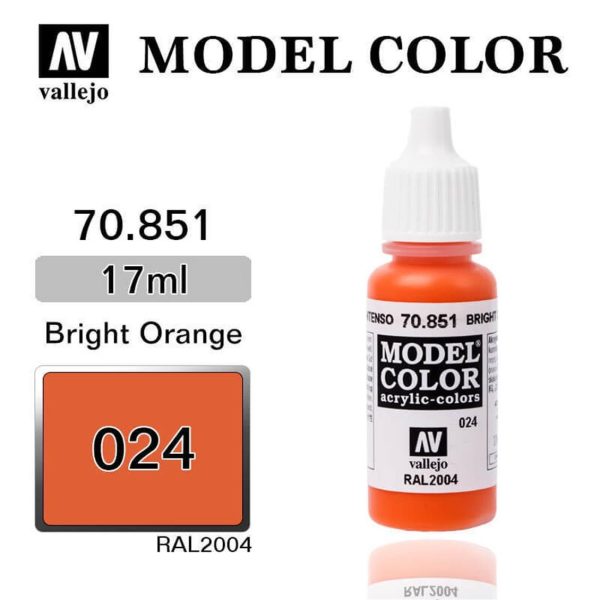 Vallejo 70851 18 ml. (24) Bright Orange-Matt