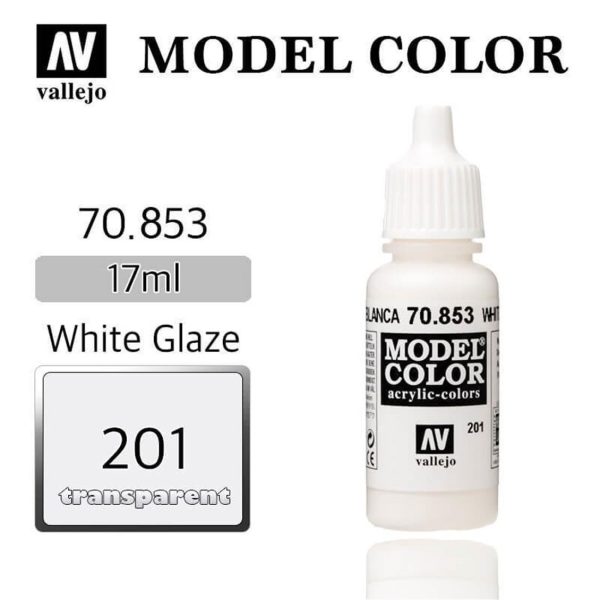 Vallejo 70853 18 ml. (201) White Glaze-Glaze