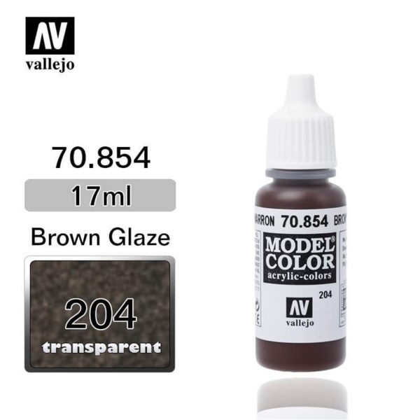 Vallejo 70854 18 ml. (204) Brown Glaze-Glaze