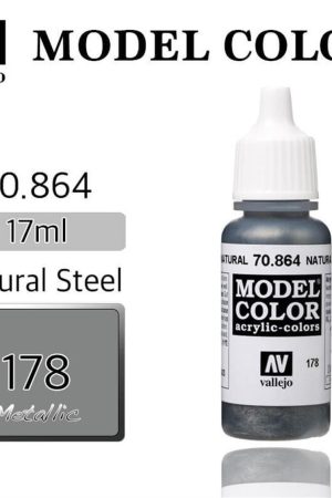 Vallejo 70864 18 ml. (178) Natural Steel-Metallic