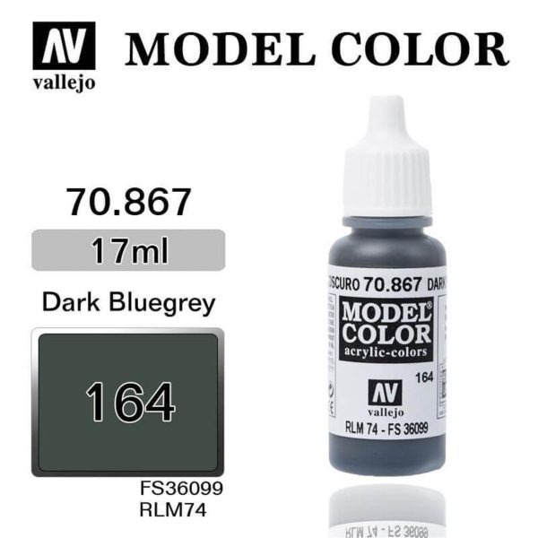 Vallejo 70867 18 ml. (164) Dark Bluegrey-Matt
