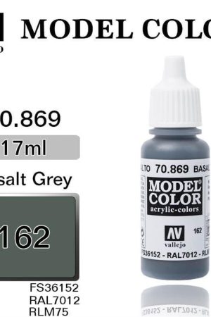 Vallejo 70869 18 ml. (162) Basalt Grey-Matt