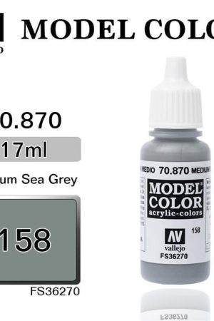 Vallejo 70870 18 ml. (158) Medium Sea Grey-Matt