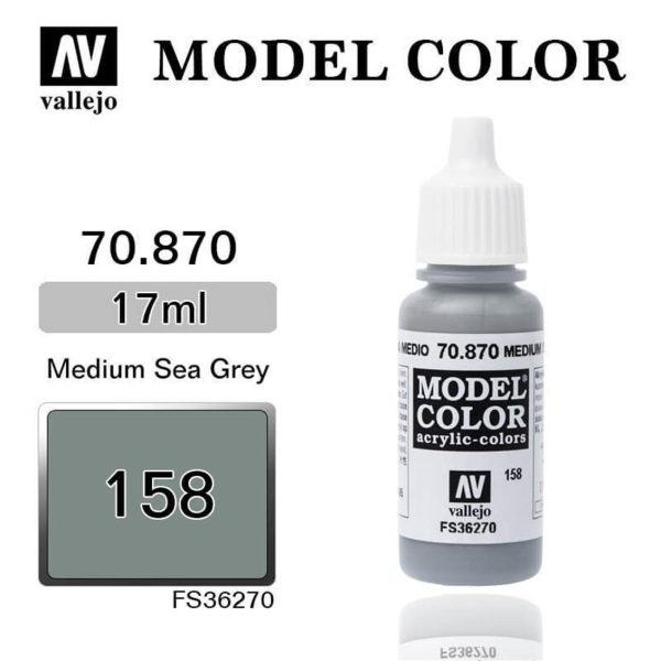 Vallejo 70870 18 ml. (158) Medium Sea Grey-Matt