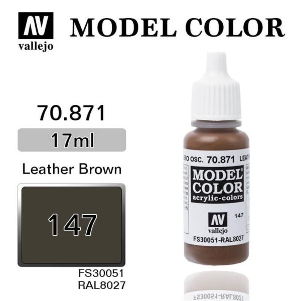 Vallejo 70871 18 ml. (147) Leather Brown-Matt