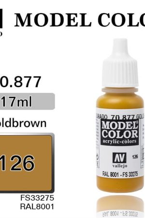 Vallejo 70877 18 ml. (126) Gold Brown-Matt