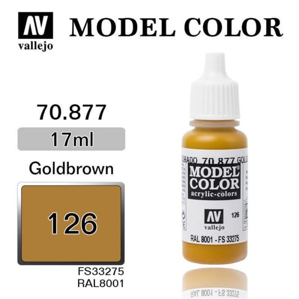 Vallejo 70877 18 ml. (126) Gold Brown-Matt