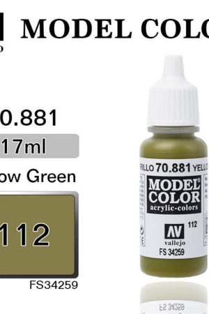 Vallejo 70881 18 ml. (112) Yellow Green-Matt