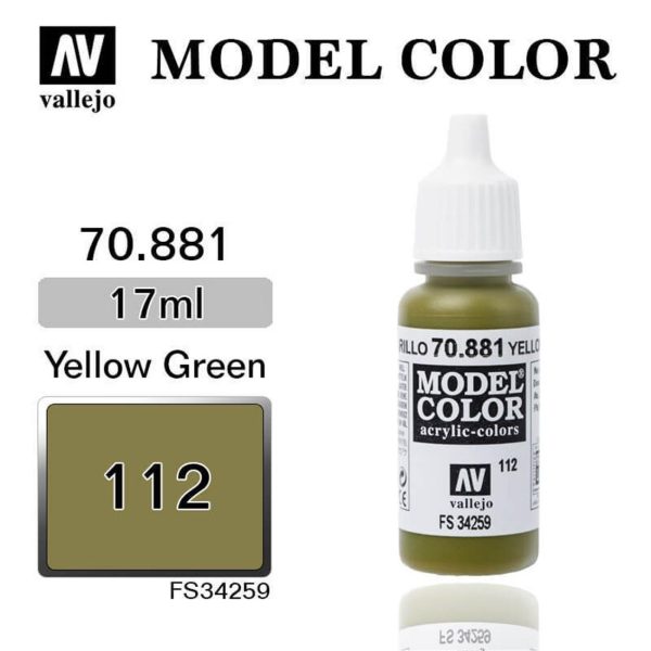 Vallejo 70881 18 ml. (112) Yellow Green-Matt