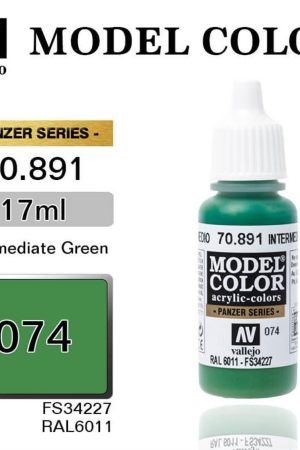 Vallejo 70891 18 ml. (74) Intermediate Green  -Matt