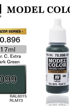 Vallejo 70896 18 ml. (99) Ger. Cam. Extra Dark Green-Matt
