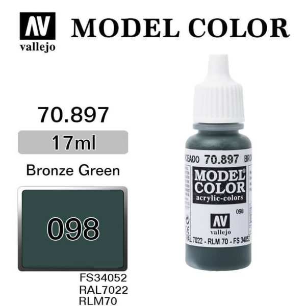 Vallejo 70897 18 ml. (98) Bronze Green-Matt