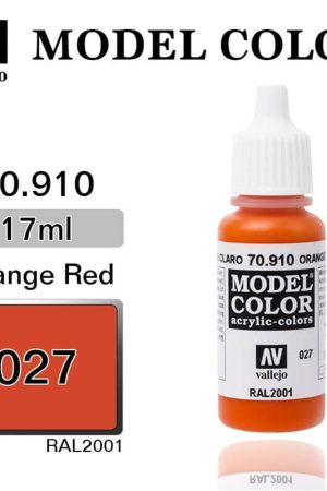 Vallejo 70910 18 ml. (27) Orange Red-Matt