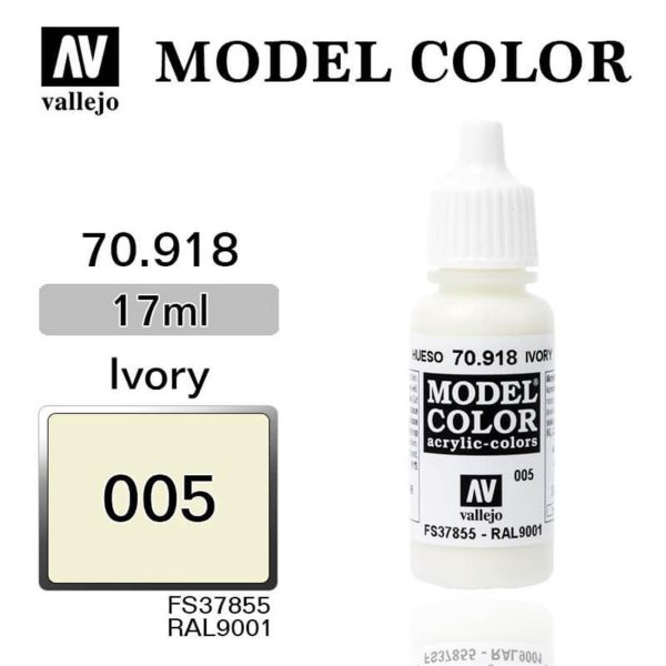 Vallejo 70918 18 ml. (5) Ivory-Matt