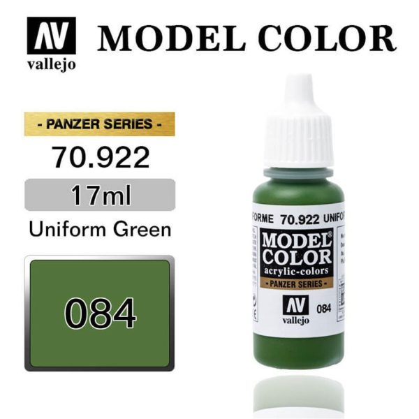 Vallejo 70922 18 ml. (84) Uniform Green-Matt