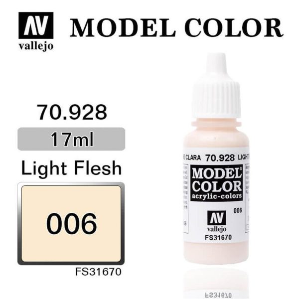 Vallejo 70928 18 ml. (6) Light Flesh-Matt