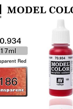 Vallejo 70934 18 ml. (186) Transparent Red-Transparent