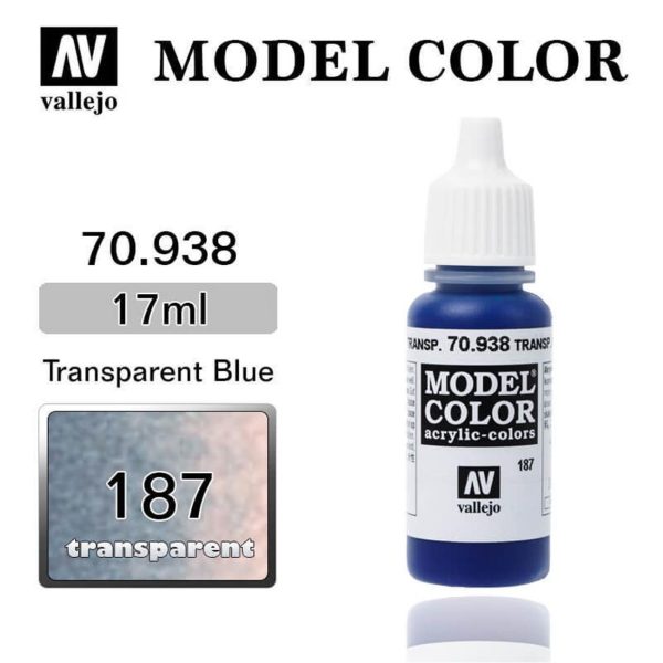 Vallejo 70938 18 ml. (187) Transparent Blue-Transparent