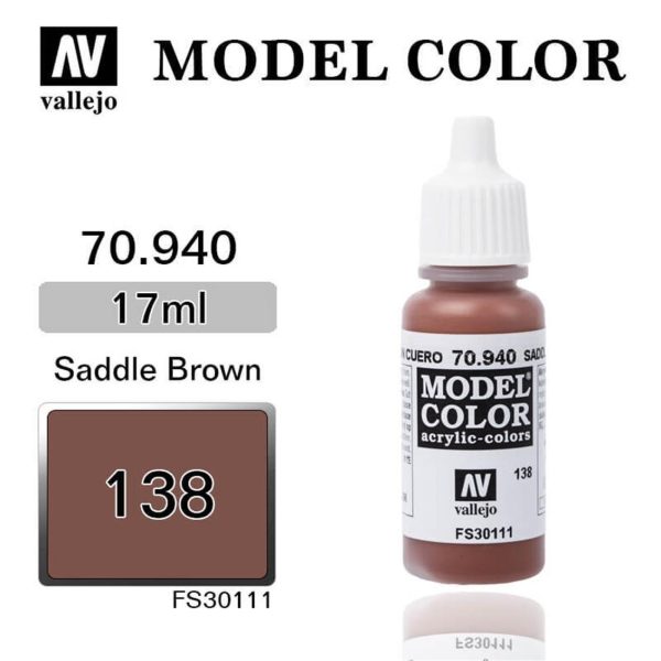 Vallejo 70940 18 ml. (138) Saddle Brown-Matt