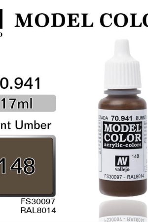 Vallejo 70941 18 ml. (148) Burnt Umber-Matt