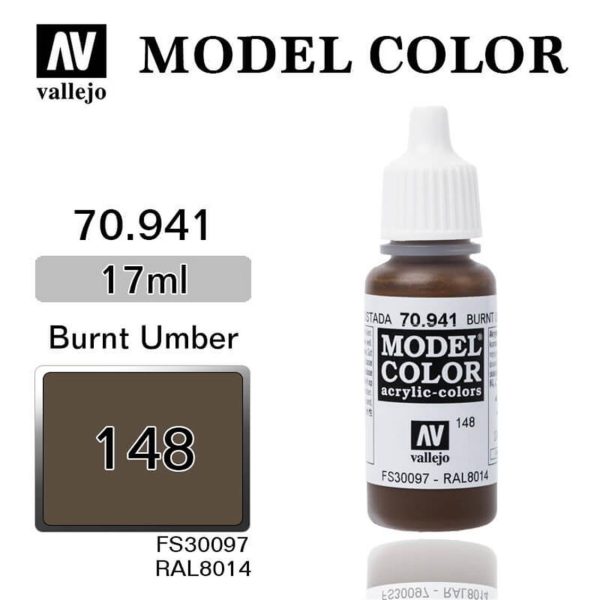 Vallejo 70941 18 ml. (148) Burnt Umber-Matt