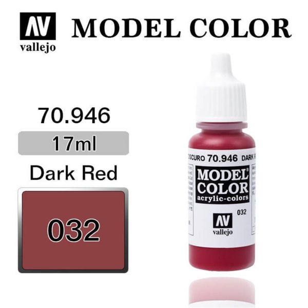 Vallejo 70946 18 ml. (32) Dark Red-Matt