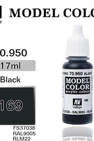 Vallejo 70950 18 ml. (169) Black-Matt