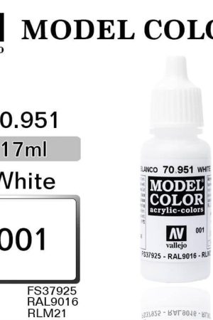 Vallejo 70951 18 ml. (1) White-Matt