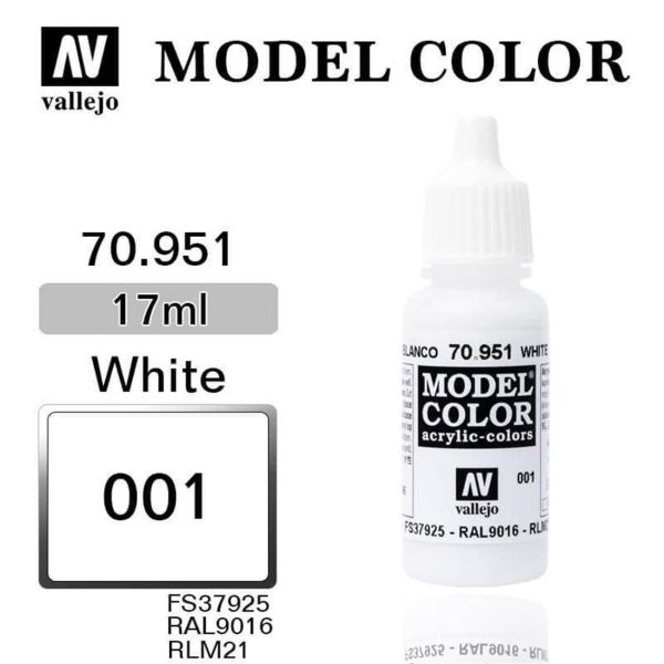 Vallejo 70951 18 ml. (1) White-Matt