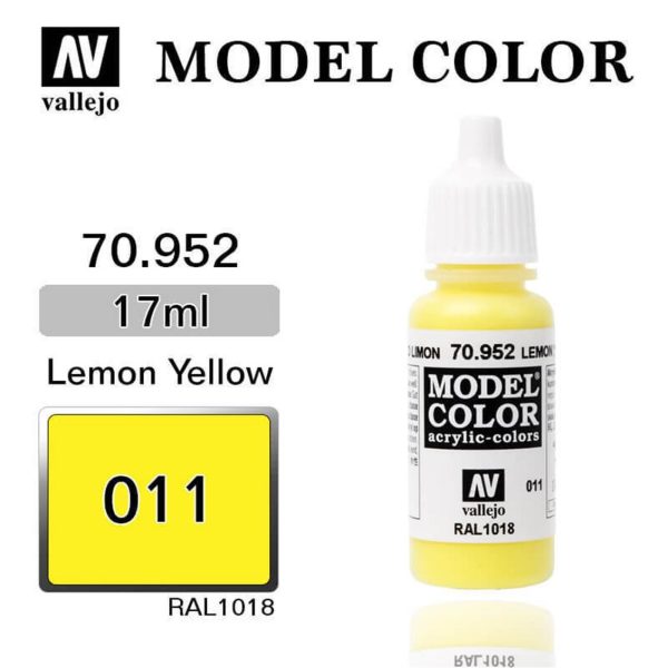 Vallejo 70952 18 ml. (11) Lemon Yellow-Matt