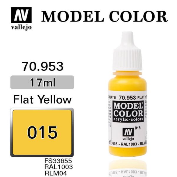 Vallejo 70953 18 ml. (15) Flat Yellow-Matt