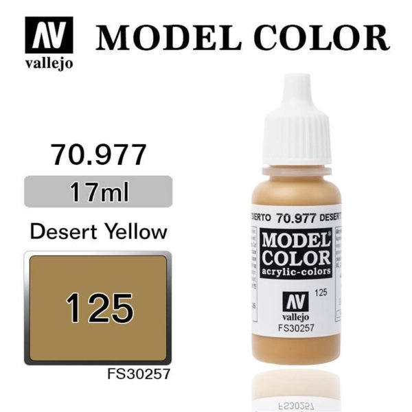 Vallejo 70977 18 ml. (125) Desert Yellow-Matt