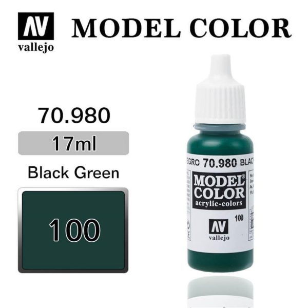 Vallejo 70980 18 ml. (100) Black Green-Matt