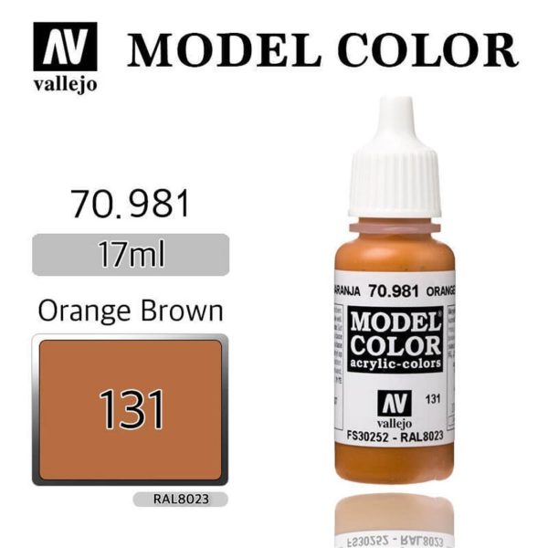 Vallejo 70981 18 ml. (131) Orange Brown-Matt