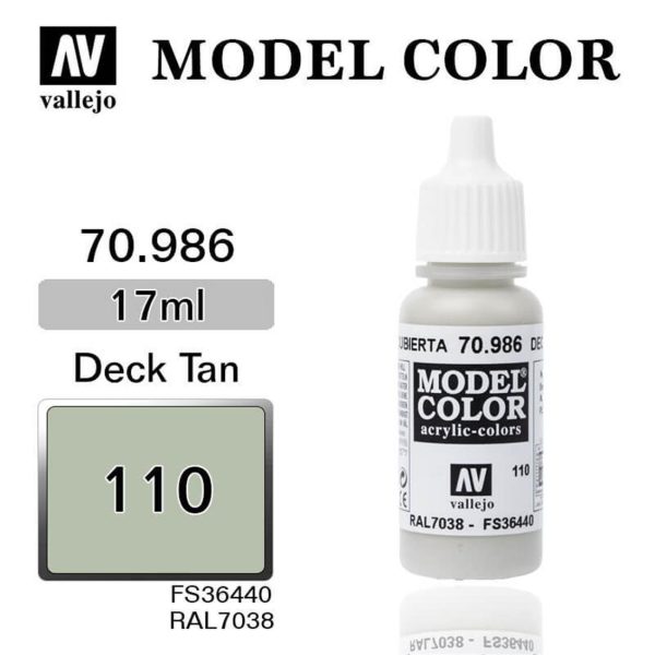 Vallejo 70986 18 ml. (110) Deck Tan-Matt