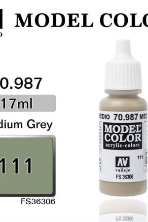 Vallejo 70987 18 ml. (111) Medium Grey-Matt