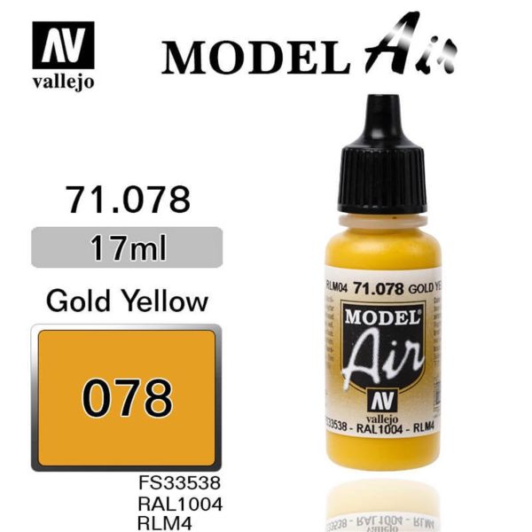 Vallejo 71078 18 ml. Yellow RLM04