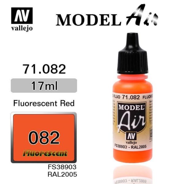 Vallejo 71082 18 ml. Fluorescentrescent Red