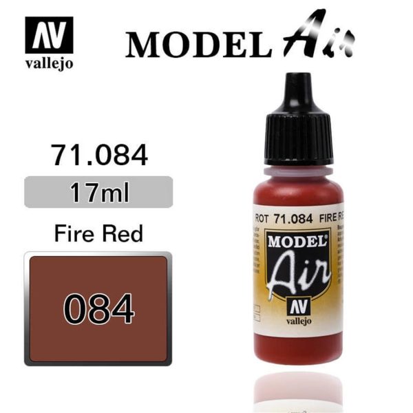 Vallejo 71084 18 ml. Fire Red