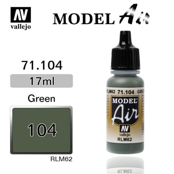 Vallejo 71104 18 ml. Green RLM62