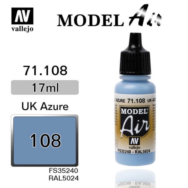 Vallejo 71108 18 ml. UK Azure Blue