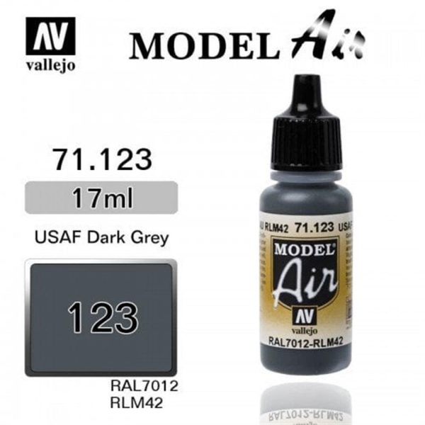 Vallejo 71123 18 ml. Dark Grey RLM42