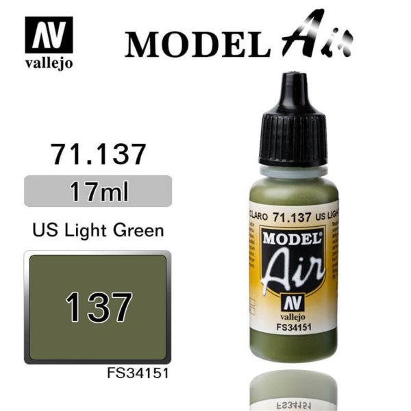 Vallejo 71137 18 ml. US Light Green