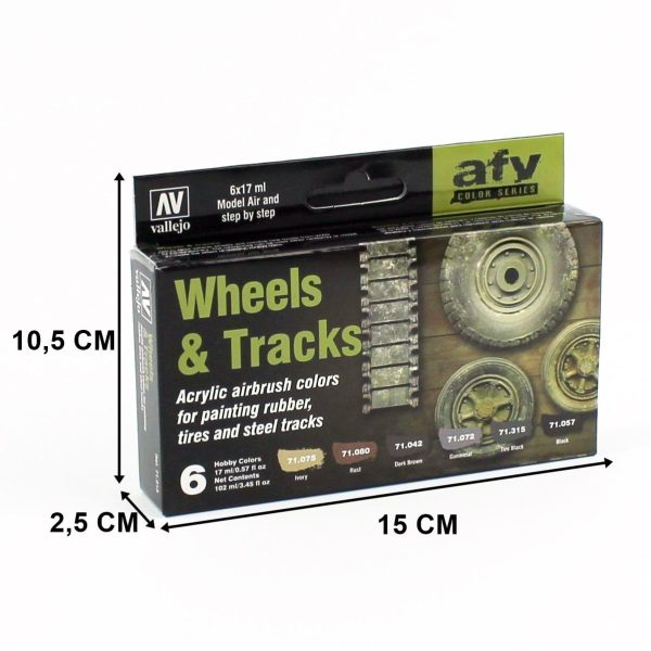 Vallejo 71213 6x18 ml. Wheels & Tracks - Görsel 3