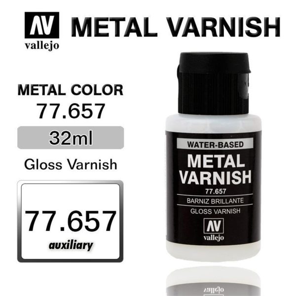 Vallejo 77657 32 ml. Gloss Metal Varnish