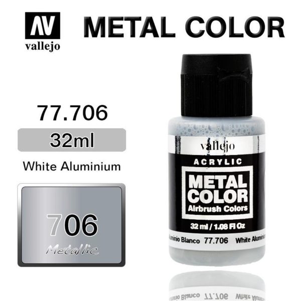 Vallejo 77706 32 ml. White Aluminium